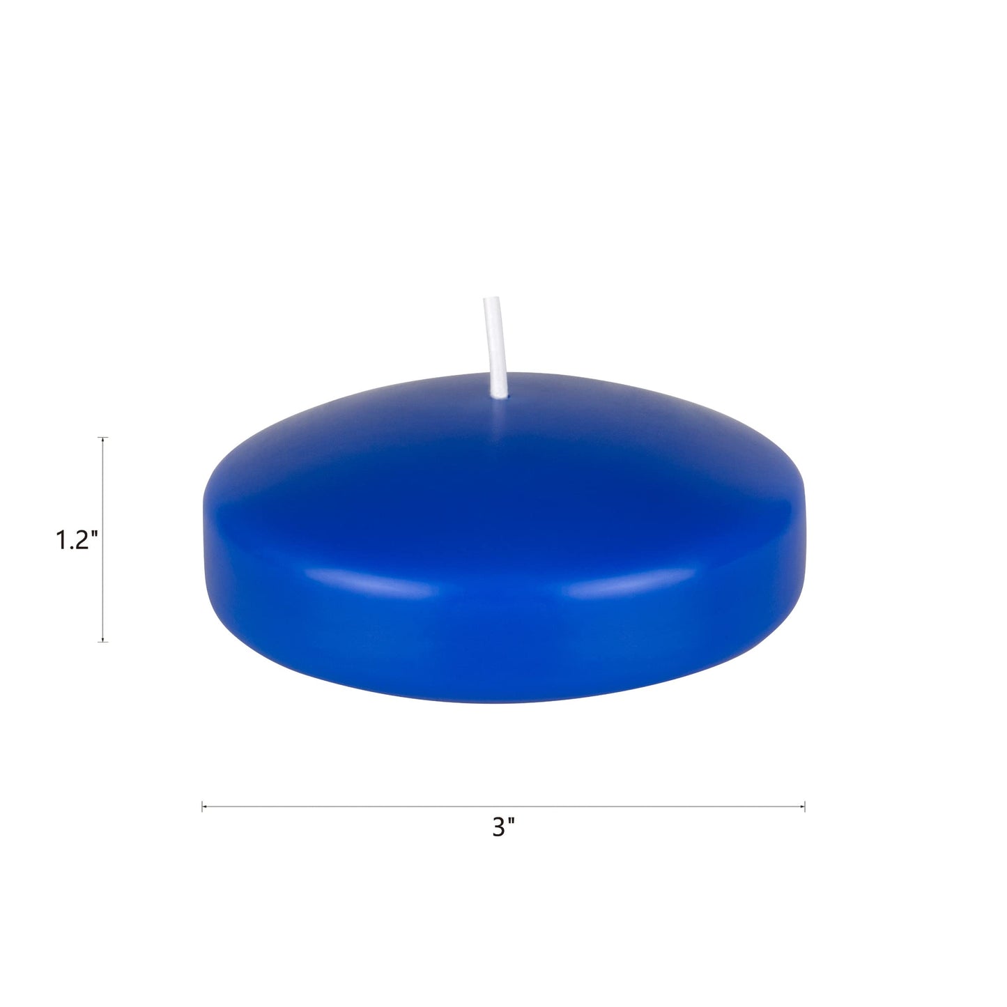 Mega Candles 4 pcs Unscented Dark Blue Floating Candles, Hand Poured Wax Candle 3 Inch Diameter, Home Décor, Wedding Receptions, Baby Showers, Birthdays, Centerpieces, Celebrations, Meditations, Spas