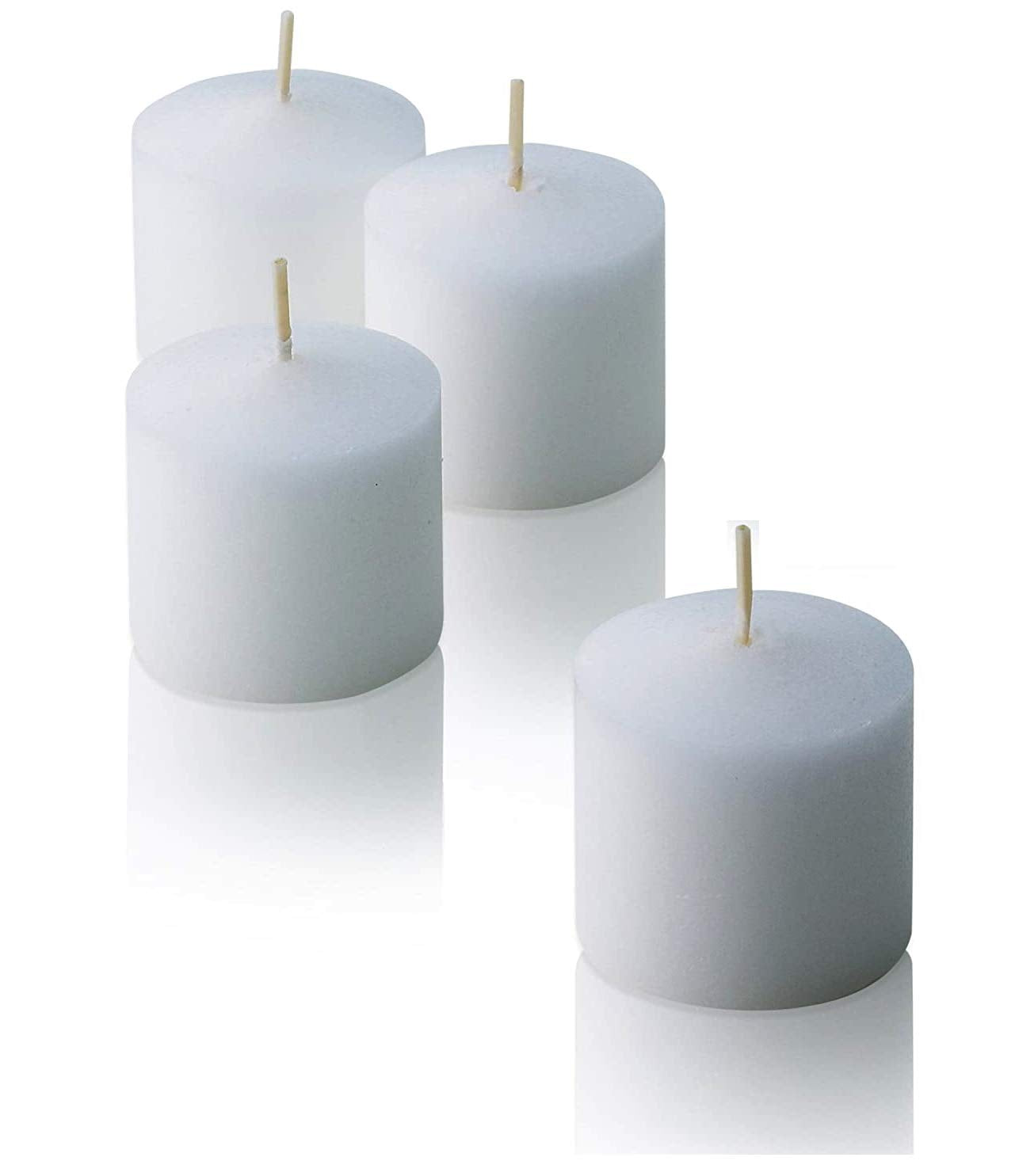 D'light Online Unscented Votive Candles - Bulk Small Candles for Synagogues, Churches, Baby Shower, Home Decoration, Restaurants and Weddings (White, 8 Hour - Set of 288)