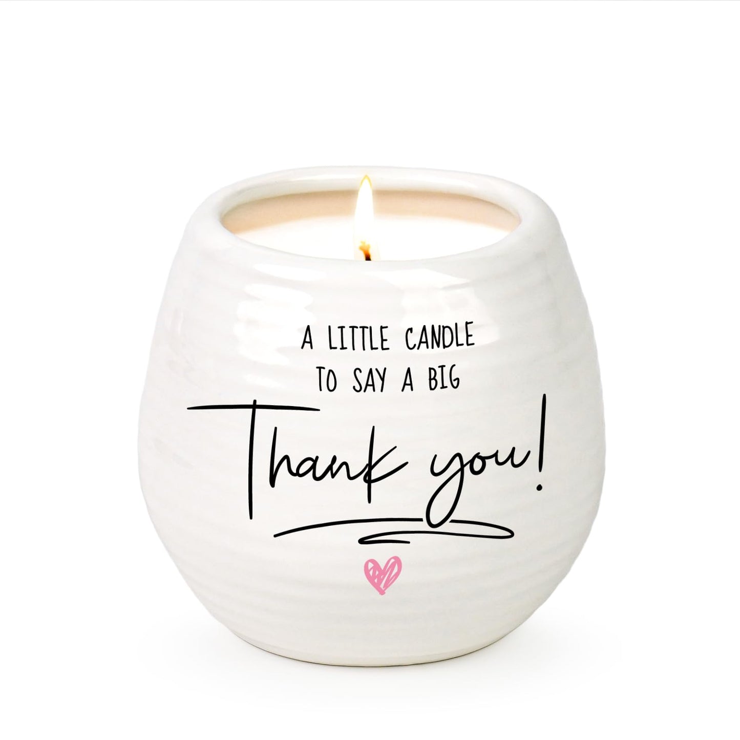 Thank You Gifts for Women Men, 10 Oz Handmade Ceramic Lavender Scented Candle, Hostess Gifts for Women, Thank You Candle, Appreciation Gift for Women Teacher Nurse Doctor Friends Coworkers Employee