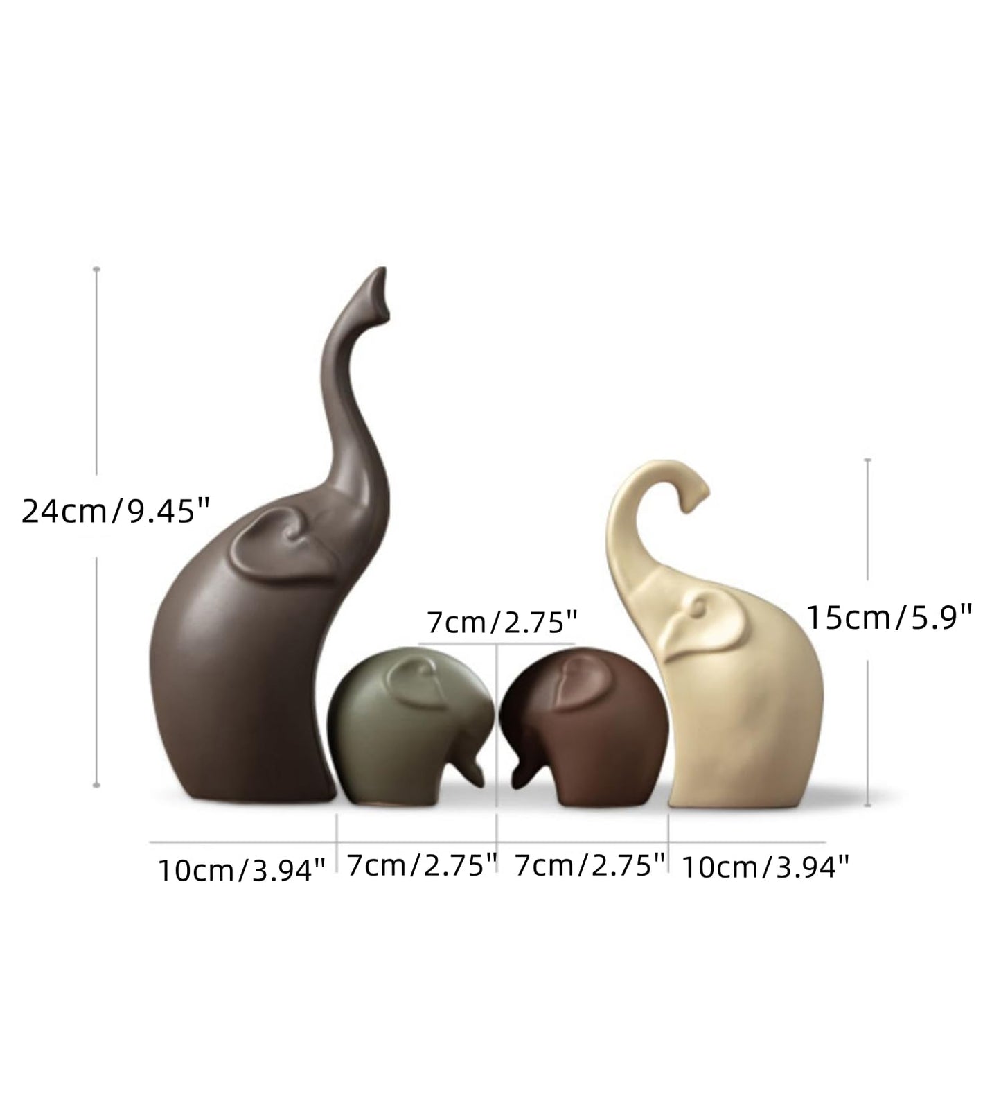 JXCBXJ Ceramic Statue,Family Figurines,Creative Ceramic Decorative,Crafts Ornaments Home Decor,Memorial Gift for Parents,Suitable for Shelf,Bookself