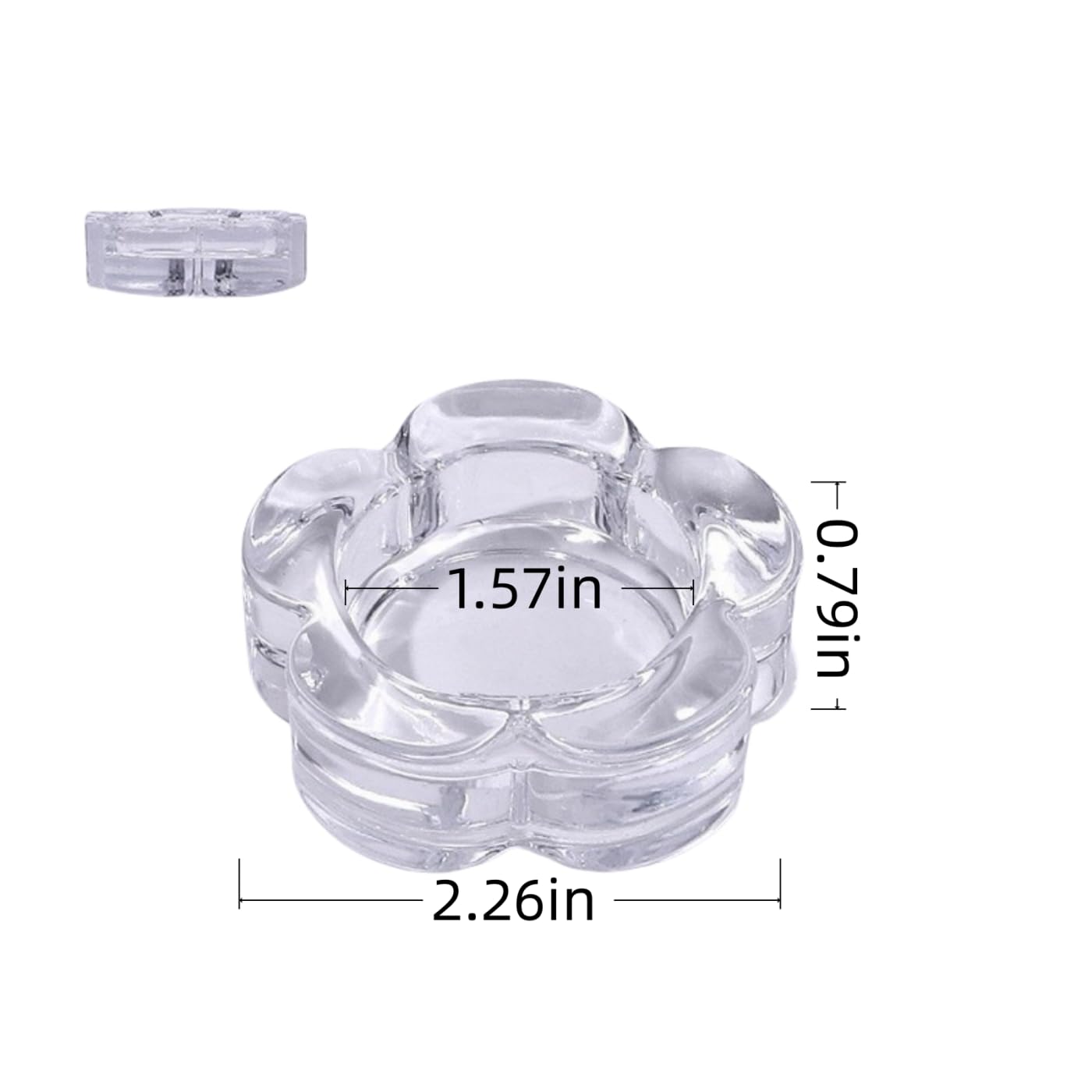 8-Piece Glass Flower Tea Set & Thick Glass Candle Holders - Crystal Clear Table Centerpieces for Home Decor Wedding Party