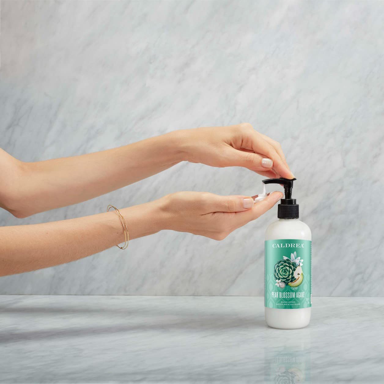 Caldrea Hand Lotion, For Dry Hands, Made with Shea Butter, Aloe Vera, and Glycerin and Other Thoughtfully Chosen Ingredients, Pear Blossom Agave Scent, 10.8 oz (Packaging May Vary)