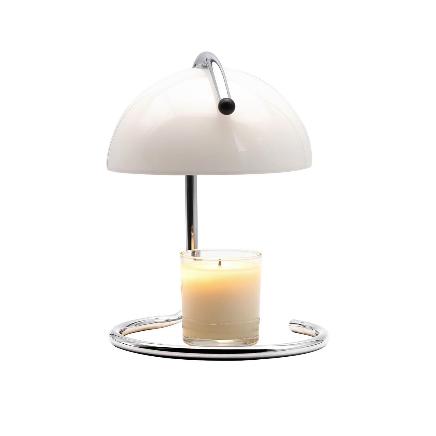 LUDENGJI Modern White Glass Candle Warmer Lamp ;Wide-Base Candle Warmer with Timer and dimming Functions; Home Decor ;Gift for dad