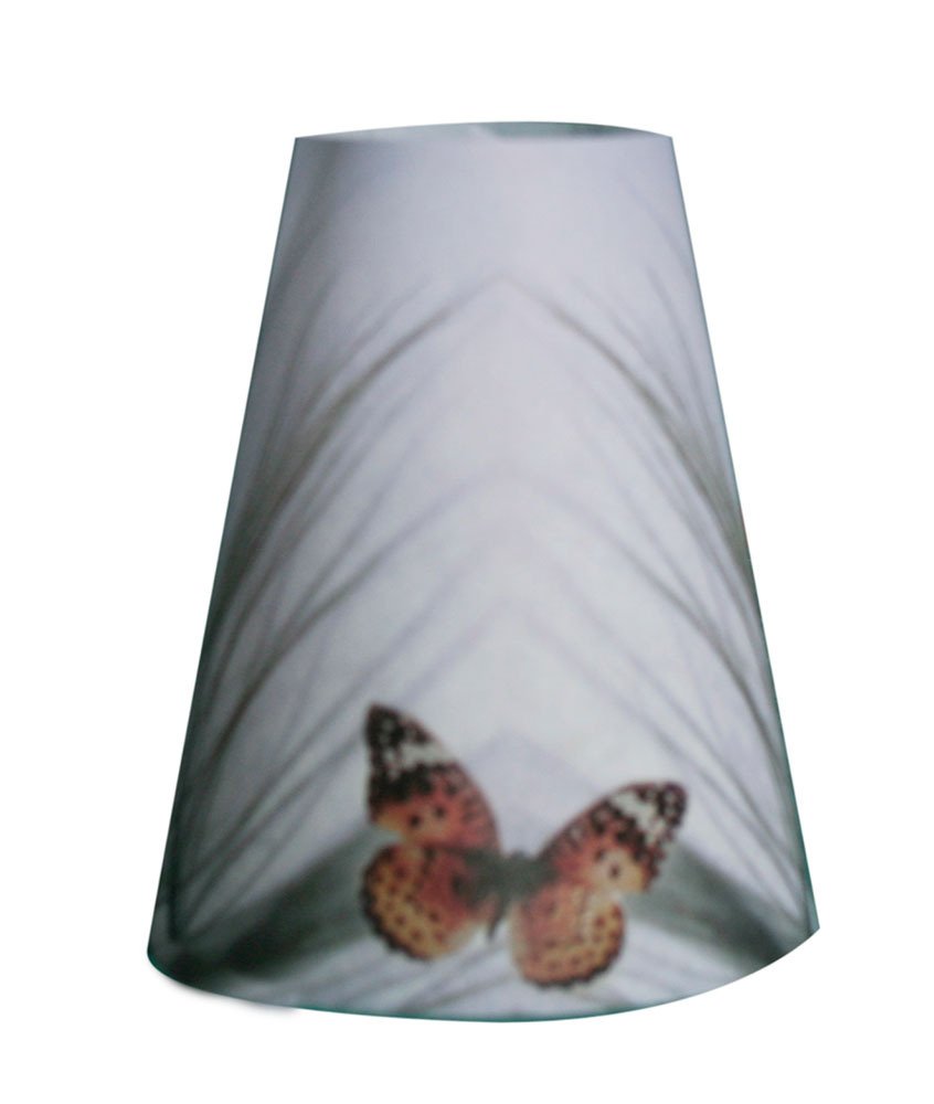 Royal Designs Vellum Tea Light Paper Wine Glass Lampshade, Orange Butterfly, Set of 20 (TLS-1004A-20)
