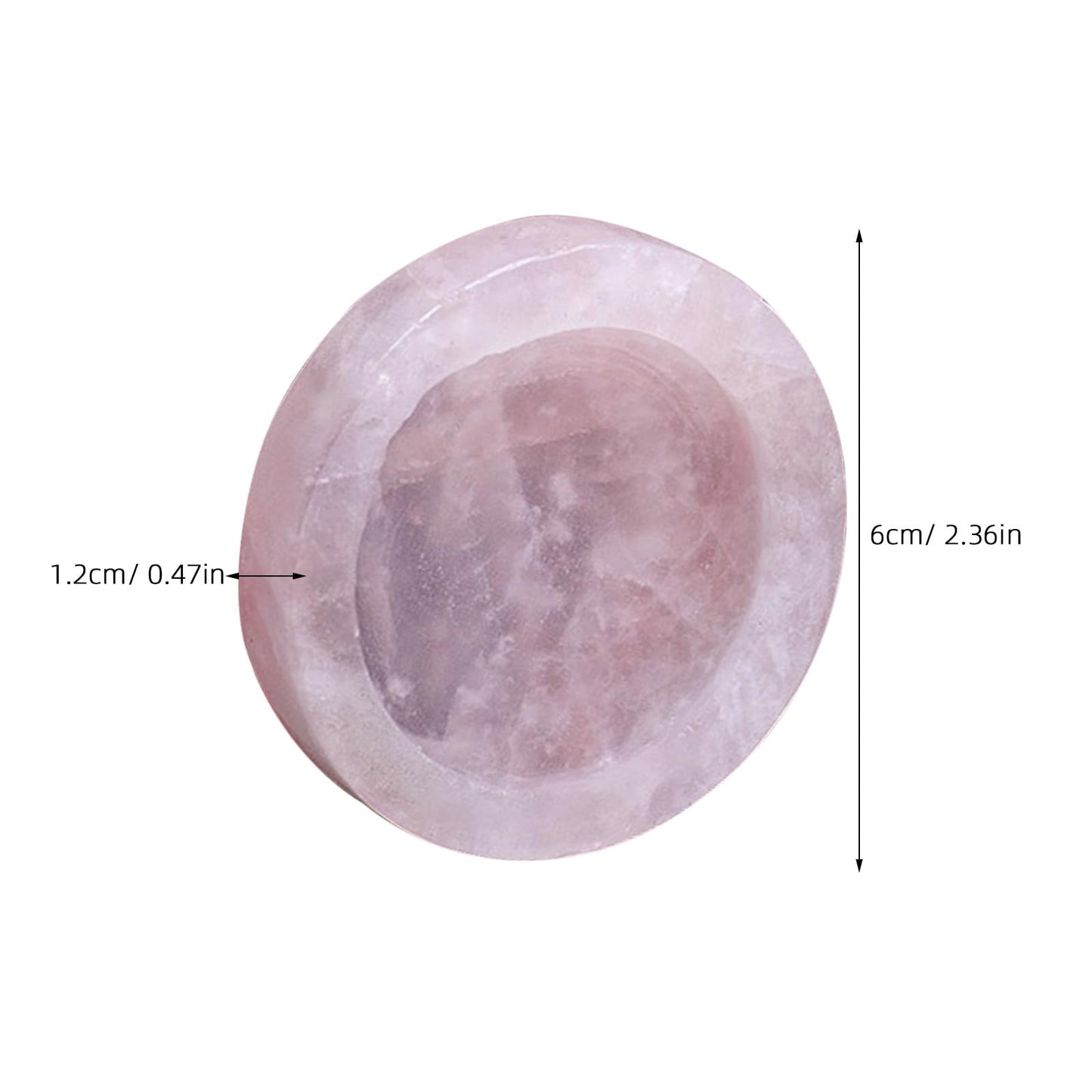 ABOOFAN Rose Quartz Crystal Candle Holder Tealight Candlestick Decorative Desktop Candleholder for Home Wedding Party 2.36In Diameter