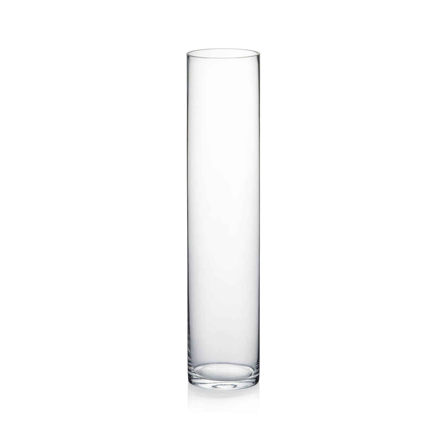 WGVI Quality Thick Weighted Tall Clear Cylinder Glass Vases, 4" W x 18" H, Flower Arrangement Floating Candle Holders Wedding Centerpieces Event Floral Container Artistic Display Home Decor, 1 Piece
