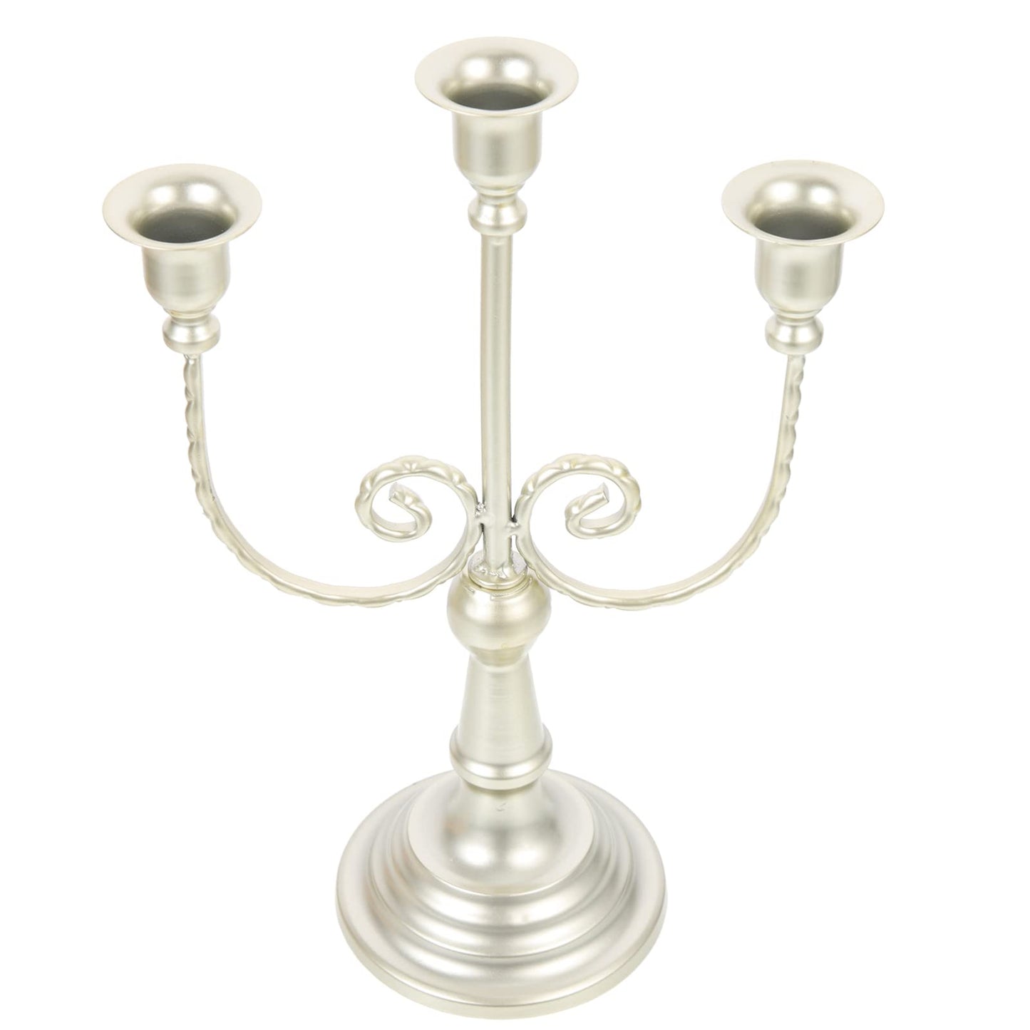 DECHOUS Retro Hollowed Iron Candlestick Set Black Taper Candle Holders European Style Candelabra for Tabletop Decor
