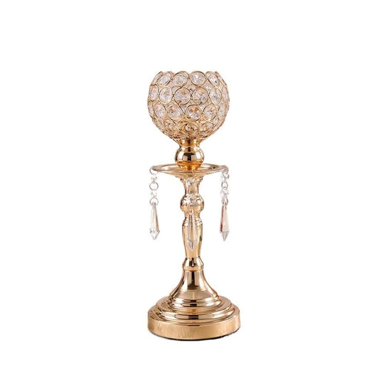 KUYWLMKMZZ Candlestick Holder Indoor Creative Minimalist Glass Candle Holder Decorative Ornament Candle Holder Suitable for Restaurant Party Courtyard Candle Holders (Color : A, Size : Medium)