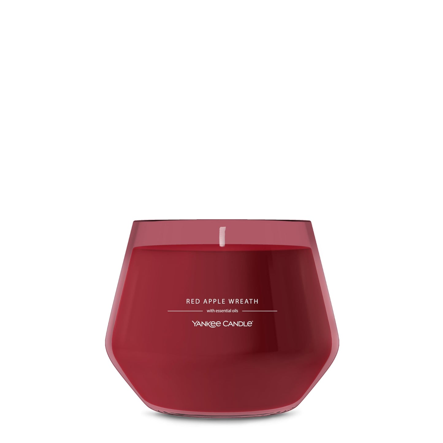 Yankee Candle Studio Scented Candle with up to 50 Hour Burn Time, Premium Plant Wax Blend for Consistent Burn, 10 oz Jar Candle with Room Filling Fragrance, Red Apple Wreath (Pack of 1)