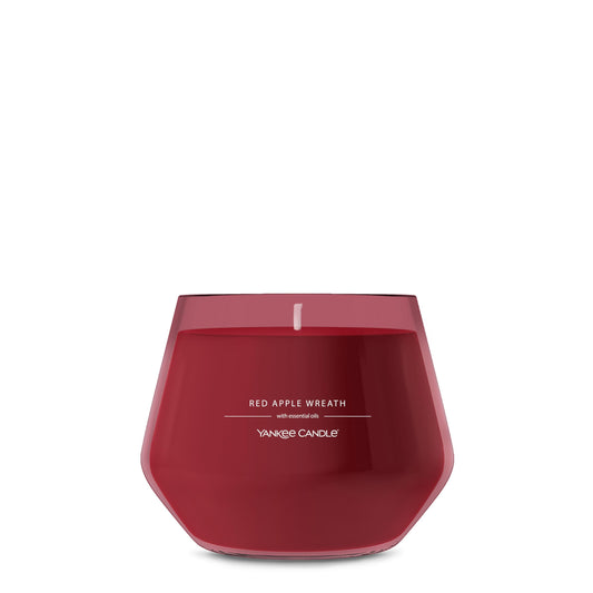 Yankee Candle Studio Scented Candle with up to 50 Hour Burn Time, Premium Plant Wax Blend for Consistent Burn, 10 oz Jar Candle with Room Filling Fragrance, Red Apple Wreath (Pack of 1)