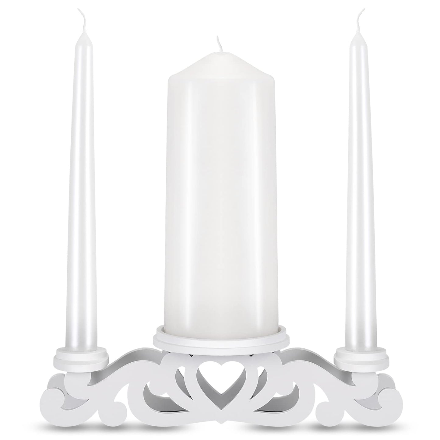 Rozrety Unity Candle Holder-Unity Candles Stand for Wedding Ceremony Set-Pillar Candle Holders for Weddings Centerpiece Decoration(Candles not Include)