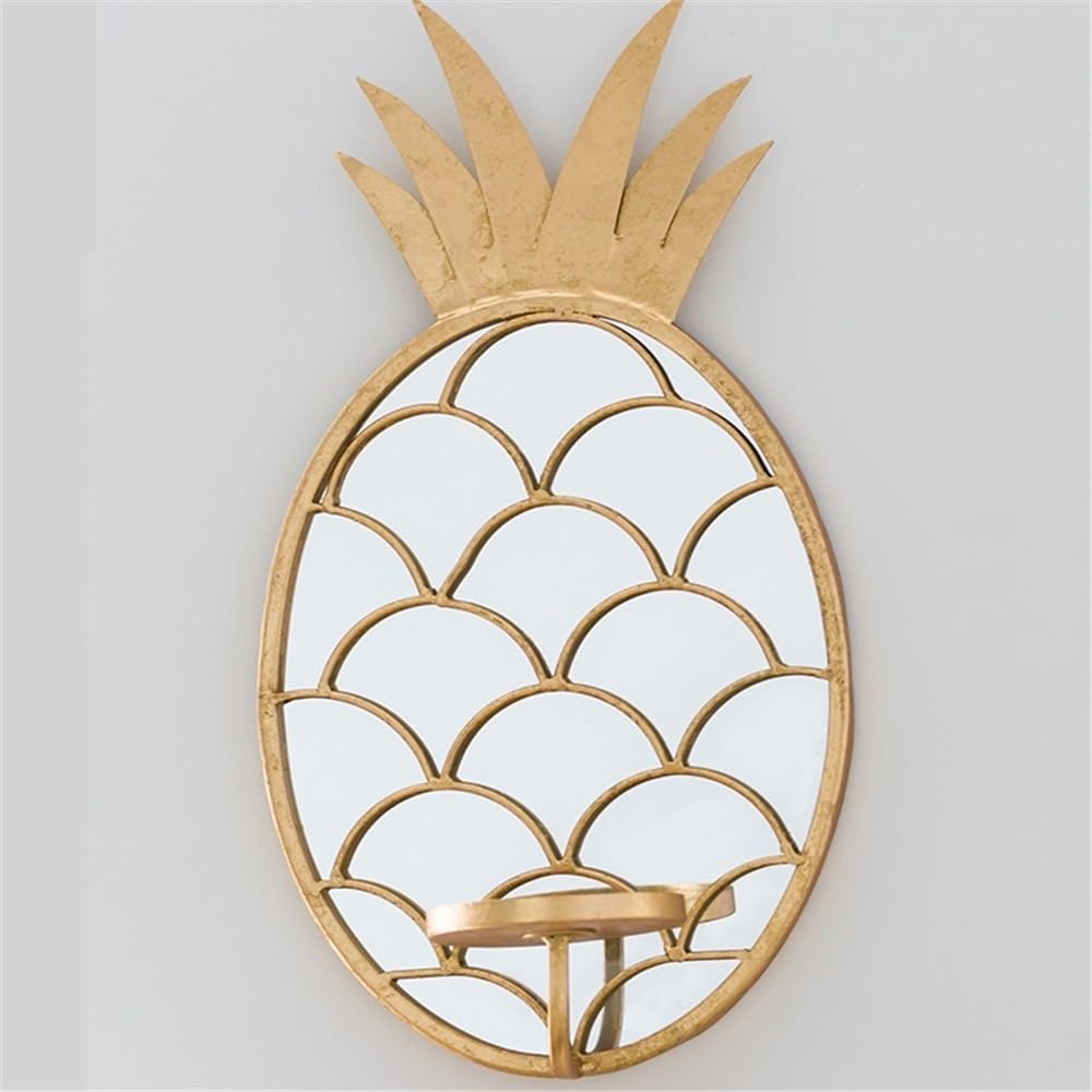YUHUAWF Candle Holderss Living Room Candlestick Wall Decoration Light Luxury Iron Pineapple Candle Holder Decorative Candlestick