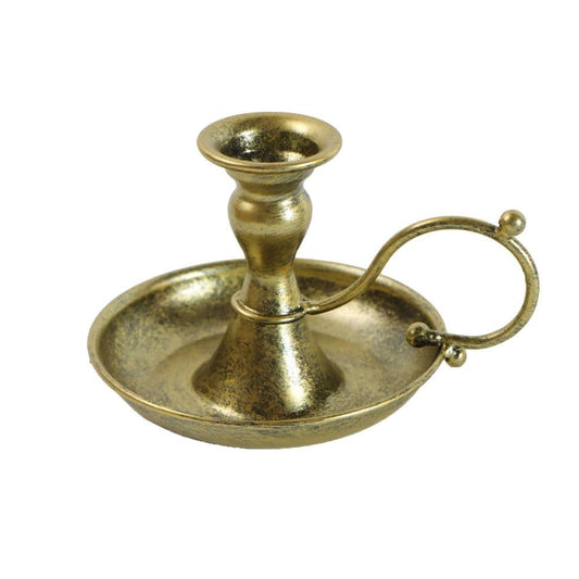 Vintage Candlestick Holders with Handle and Base, Gold Candle Holder Candlestick Stand, Handheld Candlestick Holders for Home Party Decor