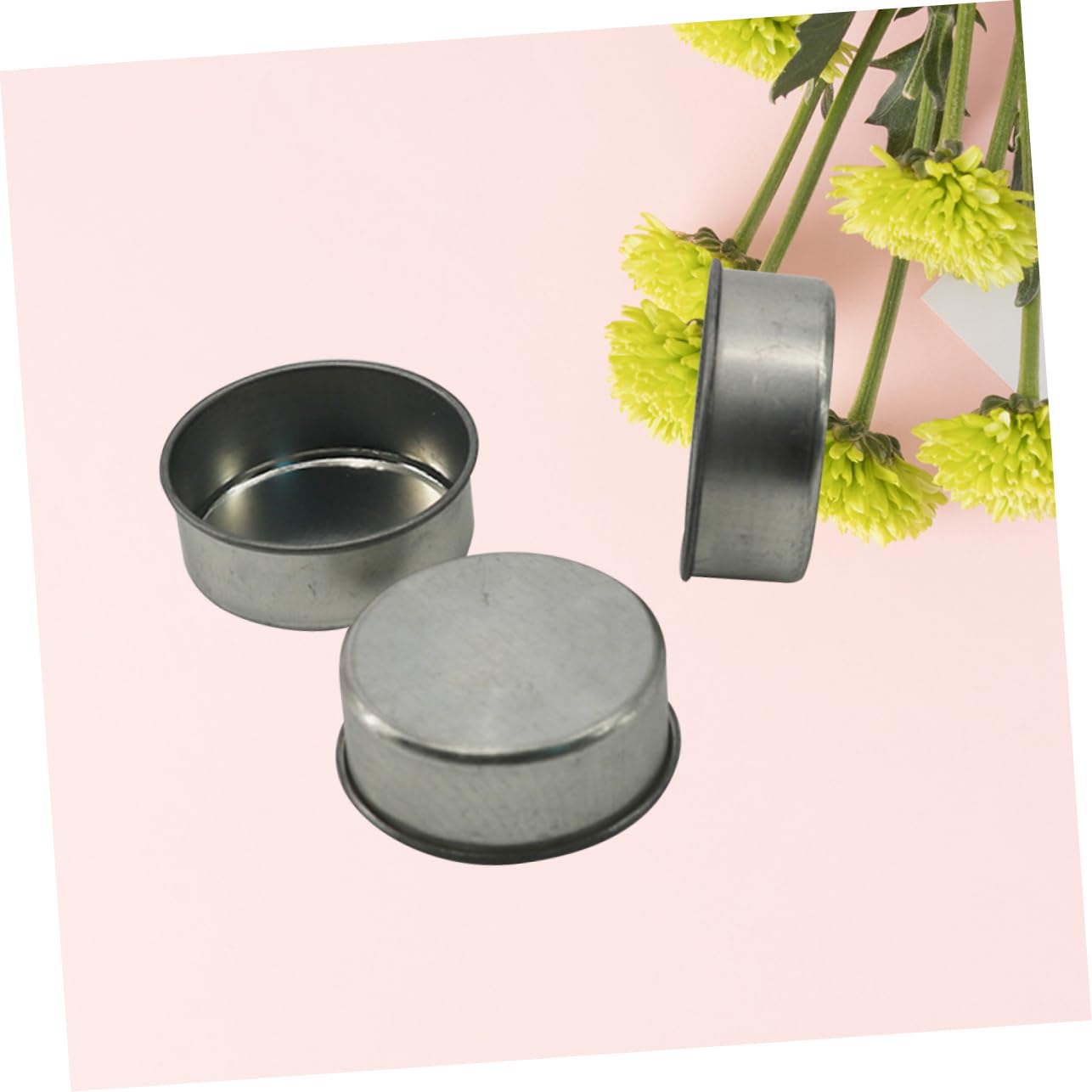 TEHAUX 10pcs DIY Iron Candlestick Tealight Tins Candle Making Jars Storage Tins for Cosmetics Elegant Practical