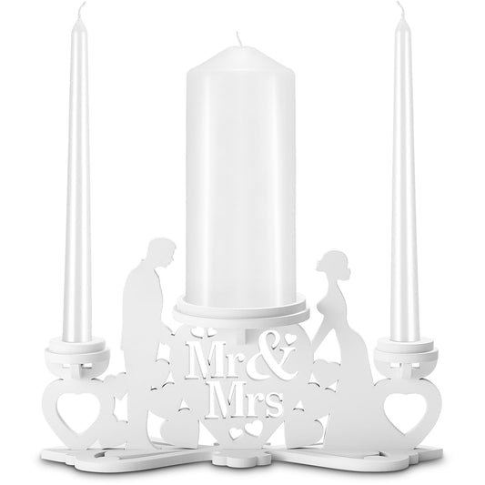 Rozrety Unity Candle Holder - Unity Candles Stand for Wedding Ceremony Set - Weddings Gifts Candle Holders for Wedding Decoration Reception, Bridal Shower(Candles not Included)