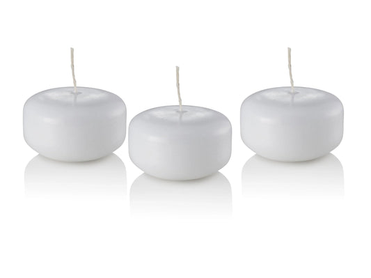 D'light Online Small 2 Inch Floating Candles Bulk Pack for Events, Mini Candles for Centerpieces, Weddings, Spa, Home Decor, Special Occasions and Holiday Decorations (Small - 2" - Set of 72, White)