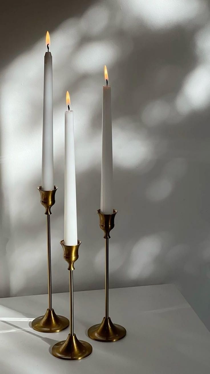 Taper Candles White, 36 Pack 5.5 Inch Unscented Taper Candles – Elegant Vertical Fluted Design, 7-8 Hour Burn, Smokeless & Dripless – Wedding, Dinner, Holiday & Home Décor