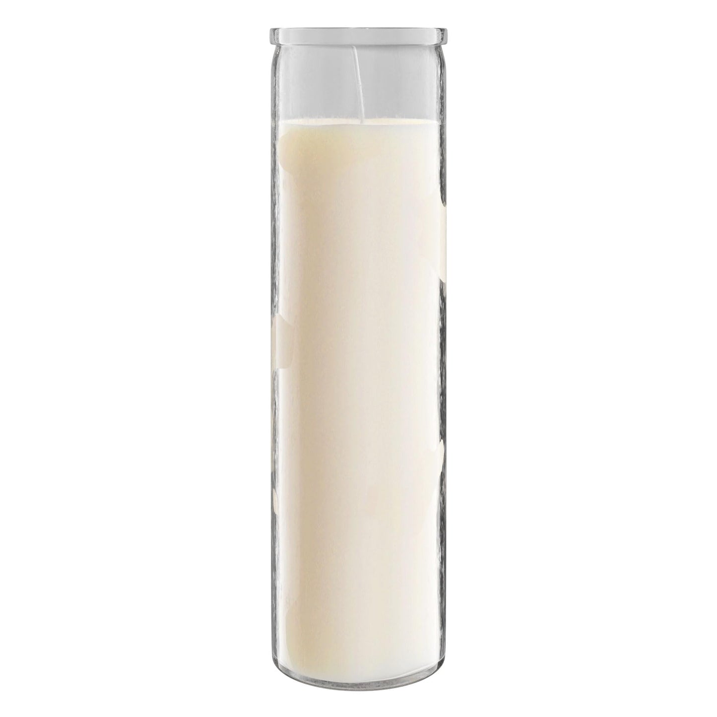 Simply Soson 2x8 inch Ivory Devotional Candles in Glass Jar - 1 Piece - 90 Hours – Prayer Candle - Tall Pillar Candles for Religious, Memorials, Party Decor