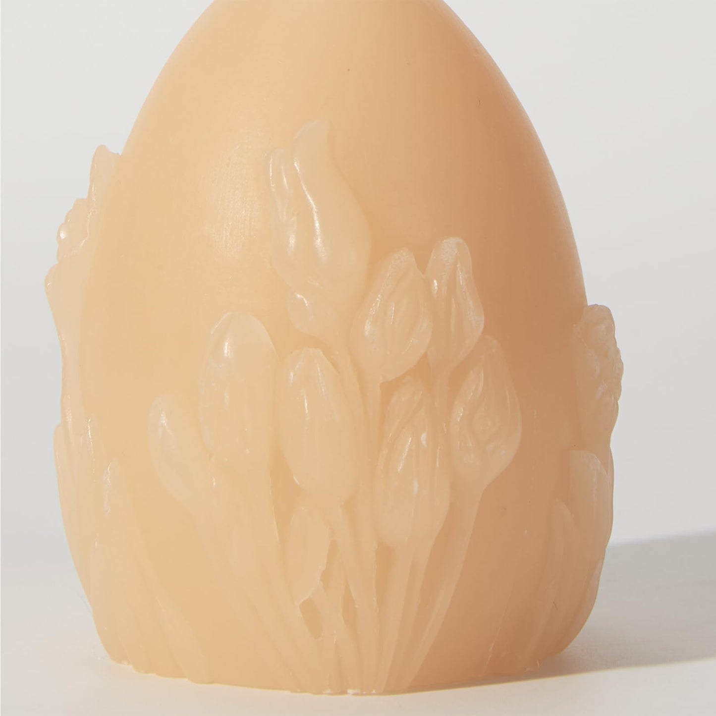 WDS WONDROUS Easter Flameless Candles Set of 4, LED Bunny & Egg Candles with Floral Embossed Design, Blue & Orange Battery Operated Candle for Home Decor, Gift for Women, Mom, Easter Decor