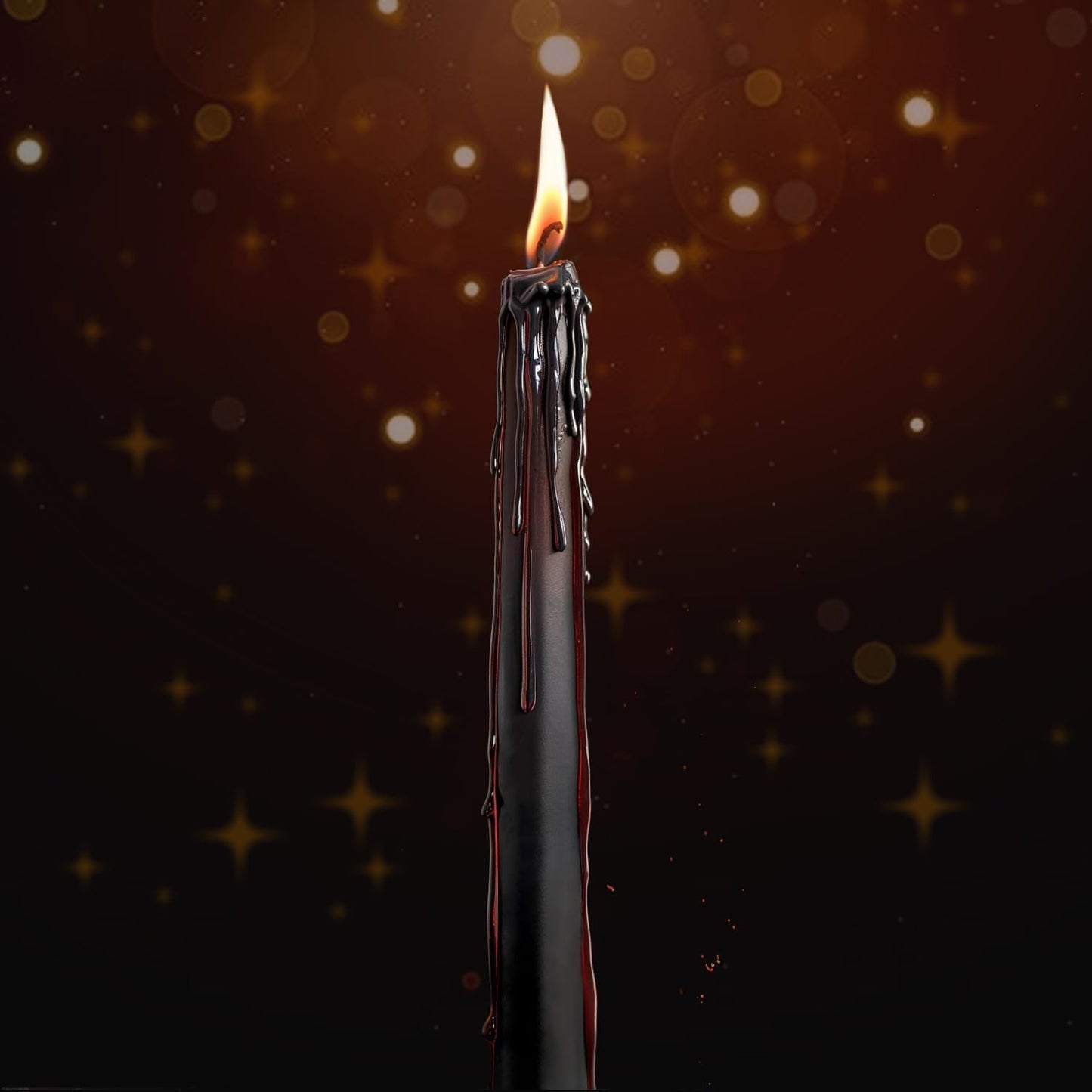 Wfmolcand 12PCS 10-Inch Black Bleeding Taper Candles,Vampire Tears Taper Candles- Unscented Ideal for Gothic Rituals Halloween, Christmas, Rituals, and Themed Party Decor