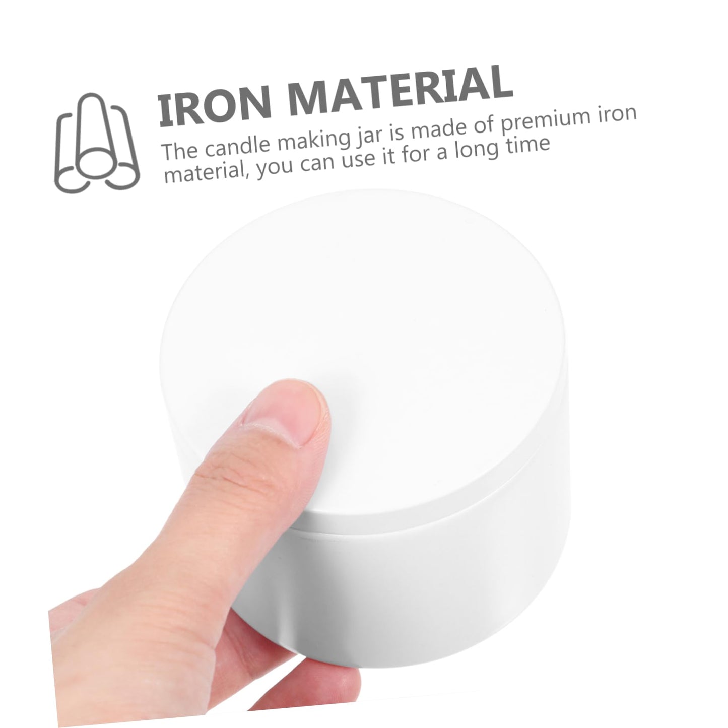 FONDOTIN 3pcs Candle Making Containers Iron Candle Tins Lids Decorative Home Decor for Party