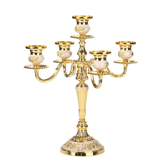 WANGHAI2024M Candle Holders European Retro Five-Head Candle Holder Home Wedding Props Decorative Candlestick Candlestick Holders