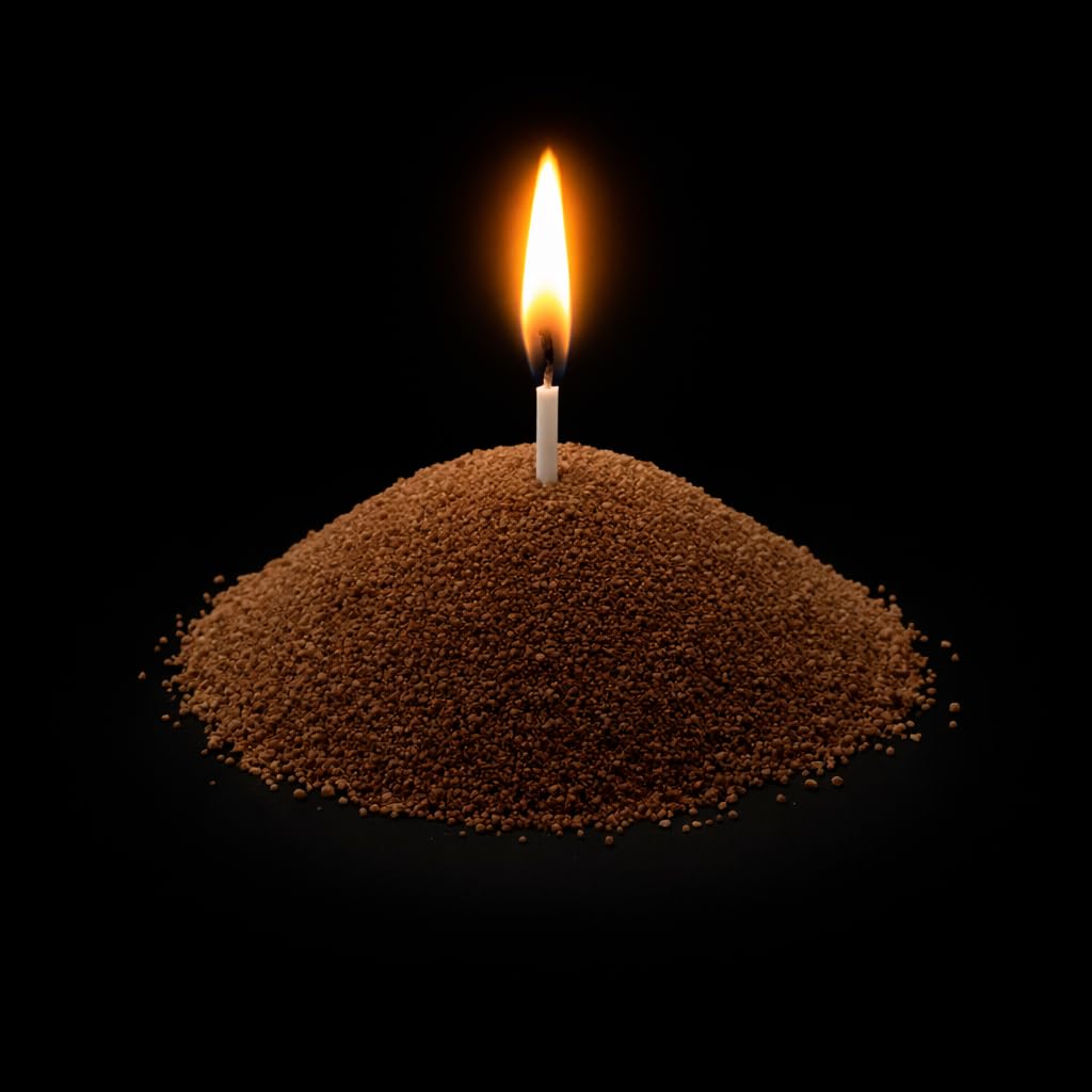 SANDWORKS Sand Wax Candle Making Kit – 5 Wooden Wicks & 15 Cotton Wicks, 500 g Premium Fragrance-Free Sand Wax (Ironstone Brown)