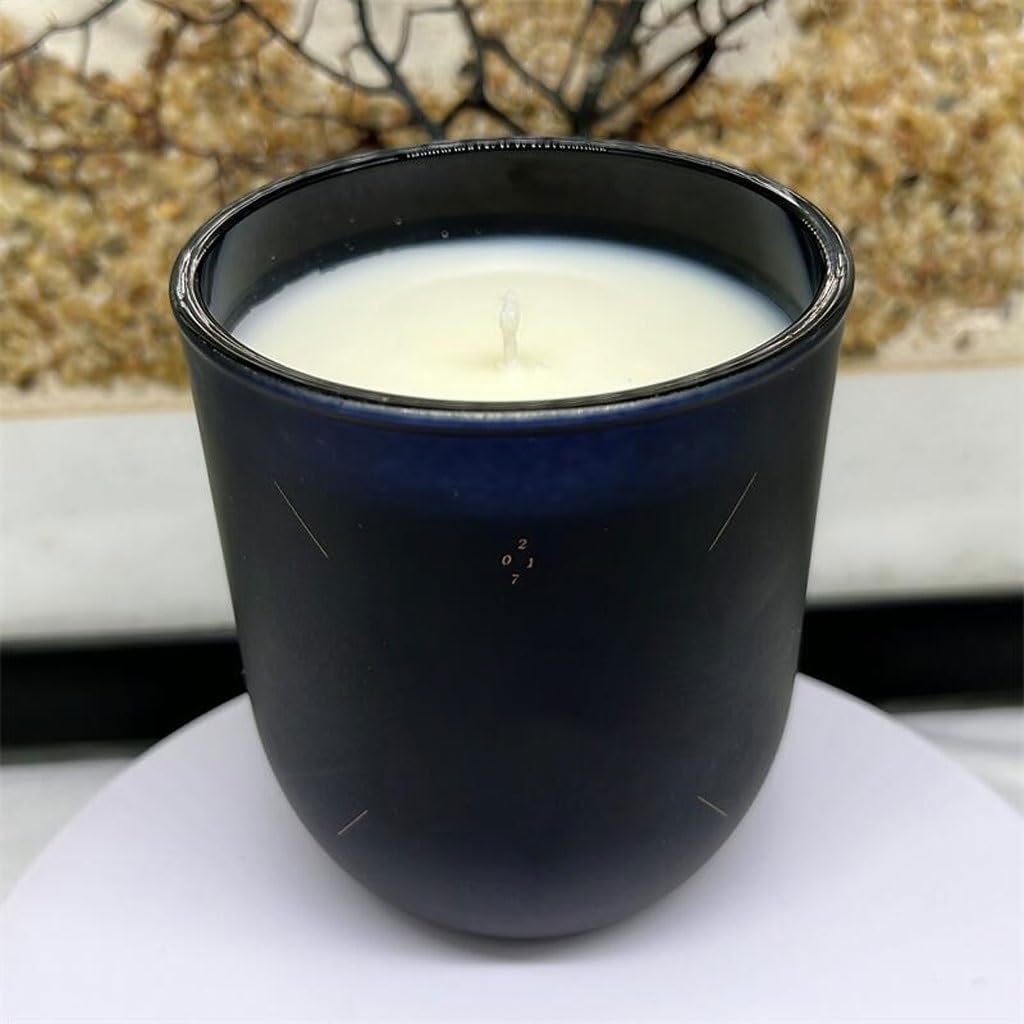 NEKCOCO Candlestick Holder Glass Cup Aromatherapy Candle U-Shaped Frosted Glass Cup Bedroom Essential Oil Aromatherapy Candle Candle Holders