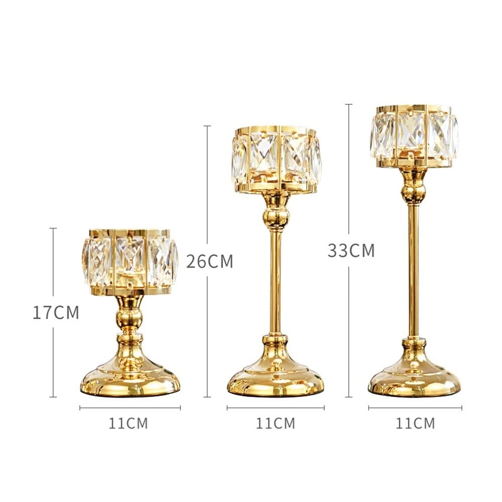 Candlestick Holders 3 Pcs Simple Iron Glass Candlestick Modern Table Decoration Ornaments Candle Holder Candle Holders(Silver)