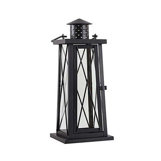 Candlestick Holders Vintage Wrought Iron Decorative Candle Lantern for Rustic Wedding Centerpiece Hanging Lantern Farmhouse Home Decor Indoor Outdoor Lantern Decor Candle Holders (Color : B)