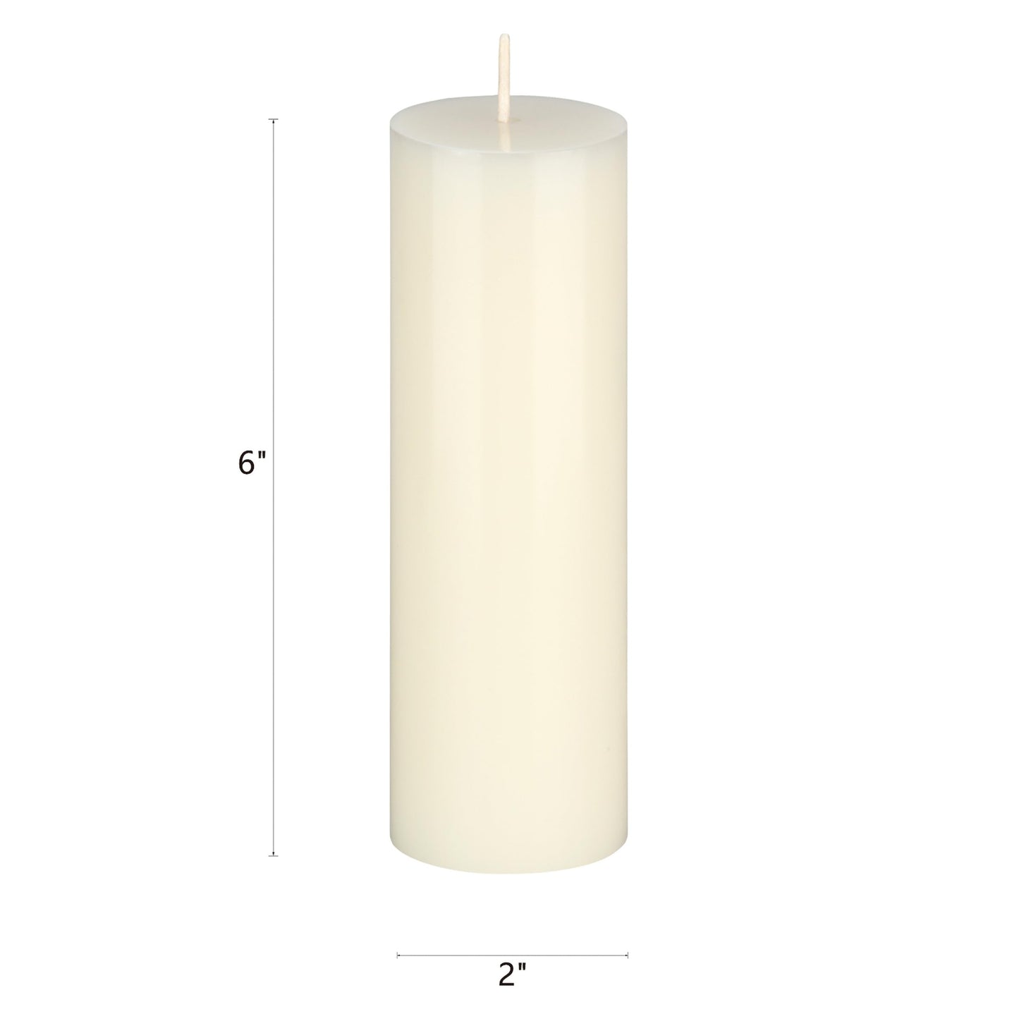 Mega Candles 3 pcs Unscented Solid Ivory Pillar Candles, Hand Poured Premium Wax Candle 2 Inch x 6 Inch, Home Décor, Spas, Weddings, Occasions, Party, Centerpieces, Holidays, Vigils, Prayers