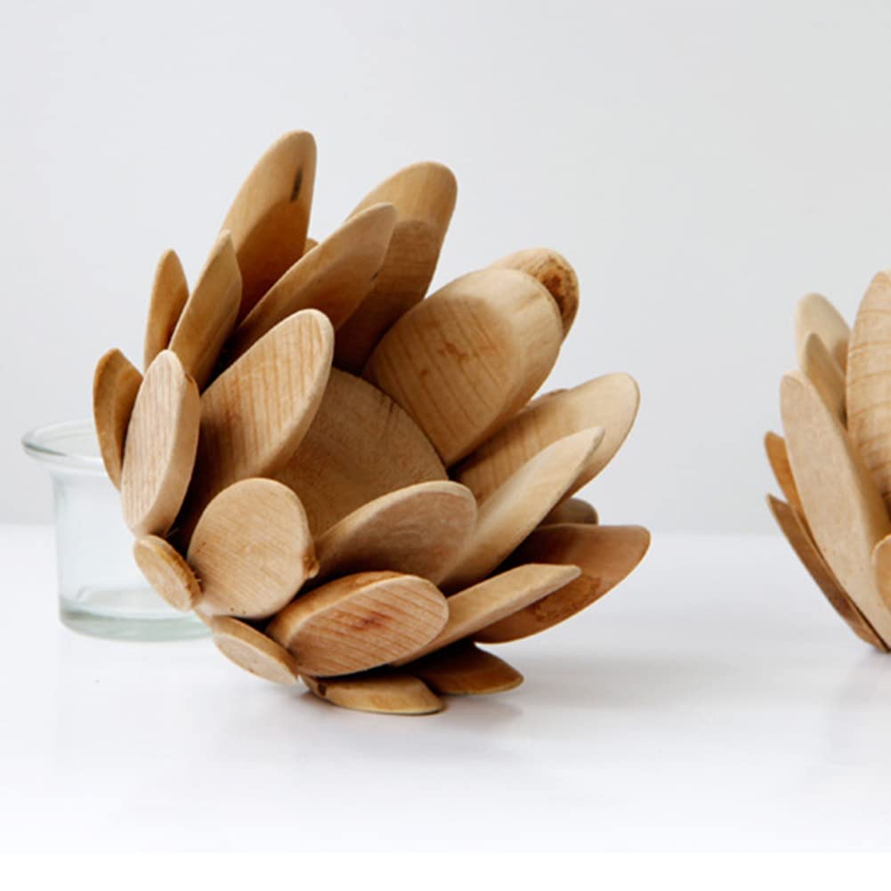 Candlestick Holders Candle Holder Nordic Wooden Petal Candle Holder Modern Farmhouse Style Home Room Desktop Candlestick Decoration Ornaments Candle Holders
