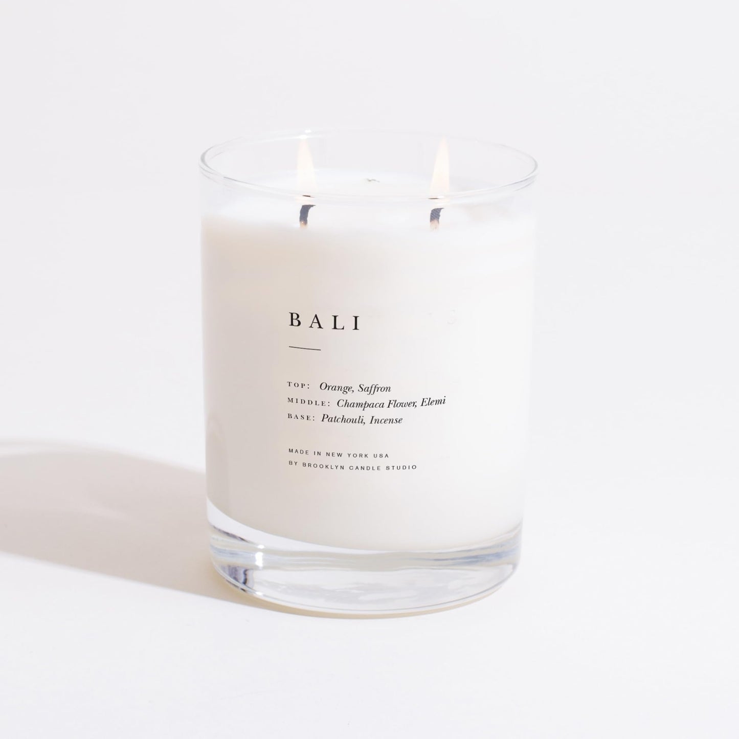 Brooklyn Candle Studio Bali Classic 2 Wick Candle - Luxury Scented Candle, Vegan Soy Wax, Hand Poured in The USA, 70 Hour Slow Burn Time - 13oz