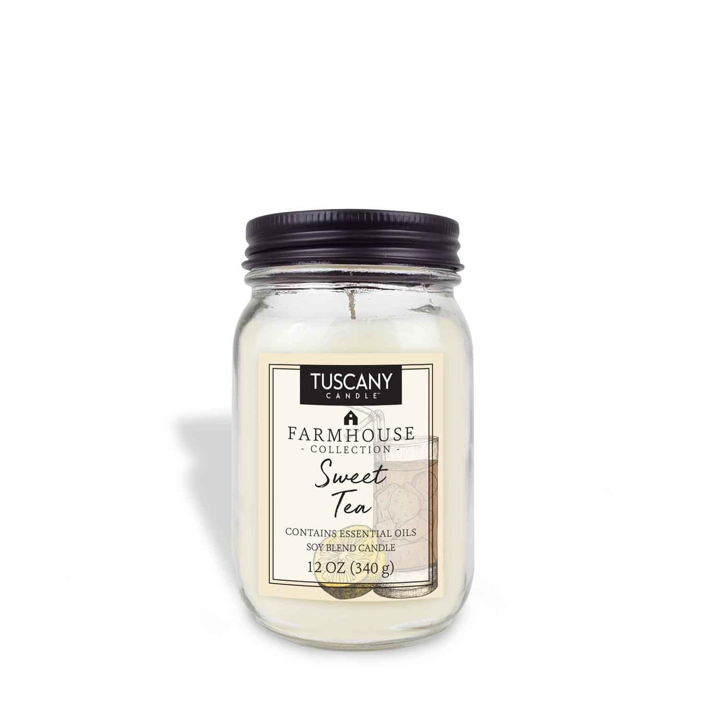 Tuscany Candle Sweet Tea: Black Tea, Sugar & Citrus Scented Candle, 12 oz – Farmhouse Collection