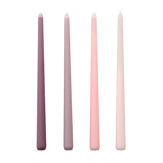 LSXHASGLD 12 Inch Taper Candles, Set of 4, Unscented Smokeless Long Tapered Candle for Wedding Home Decor Christmas