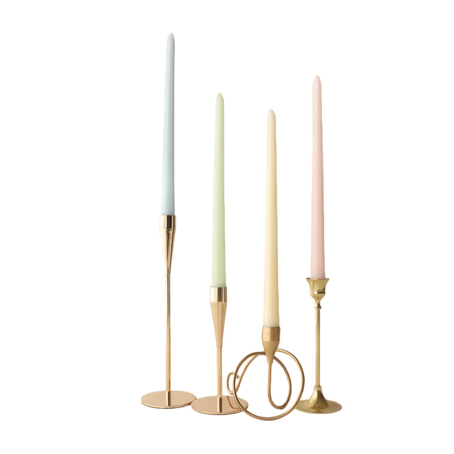 LSXHASGLD 12 Inch Taper Candles, Set of 4, Unscented Smokeless Long Tapered Candle for Wedding Home Decor Christmas