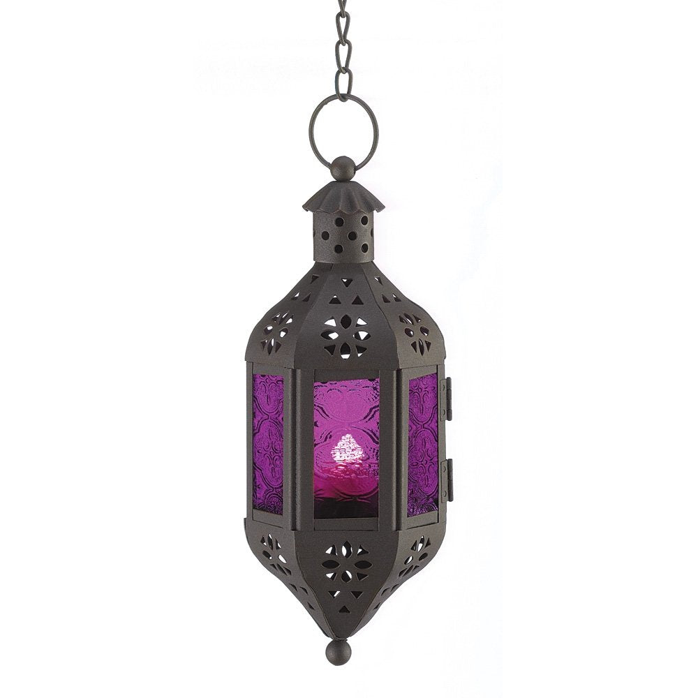 Gifts & Decor Mystical Decorative Candle Lantern Light Metal Glass