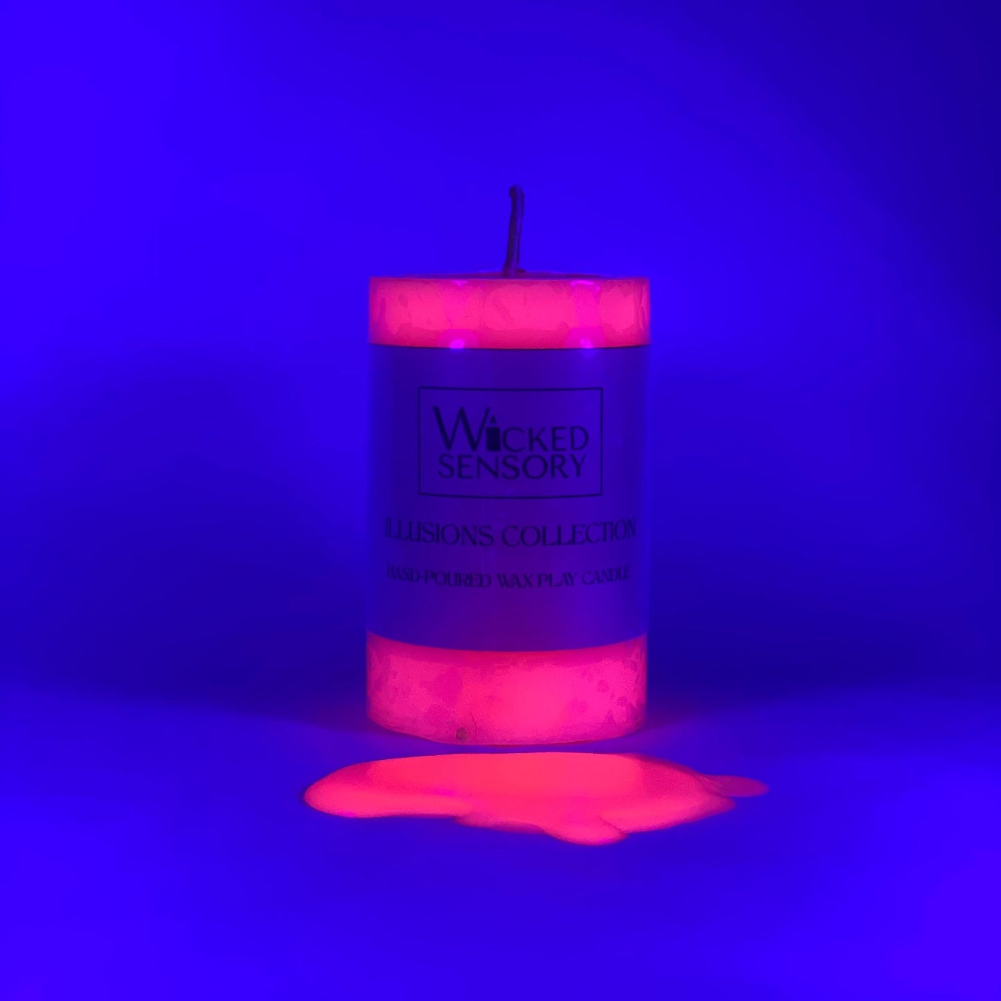 Premium UV Wax Play Candle - Unscented Body Safe Wax Blend for Sensory Play, Comfortable Heat Sensation - Perfect for Couples & Beginners (UV Orange)