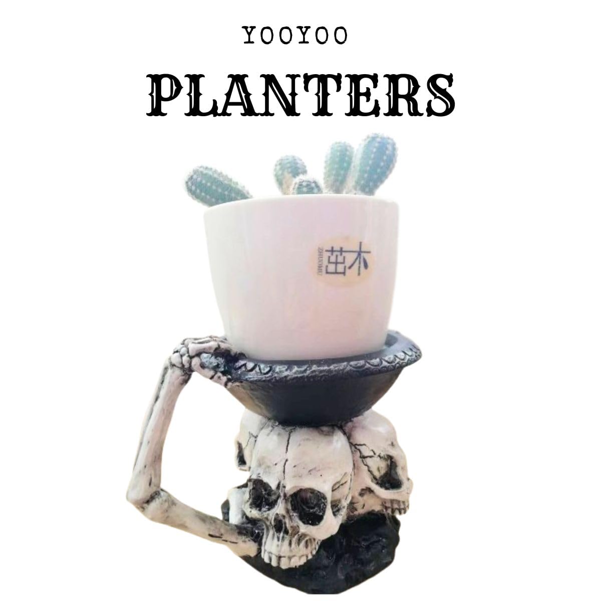 Halloween Skull Candle Holder, Skeleton Creepy Candelabra for Candlesticks Spooky Gothic Candlestick Holders Single Wick Candle Pedestal Retro Human Skull Head Tea Light Holders Skull Votive Holder