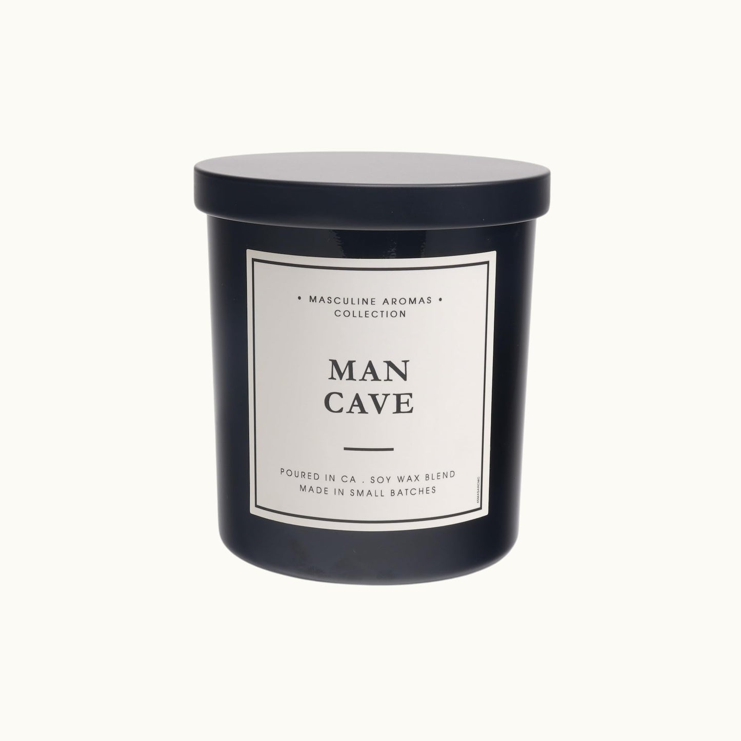LEOBEN CO – Man Cave Scented Mens Candle – 9oz, Masculine Collection Design – 50 hr Burn Time – Poured in California Using Vegan Soy Wax and Essential Oils – Made in Small Batches