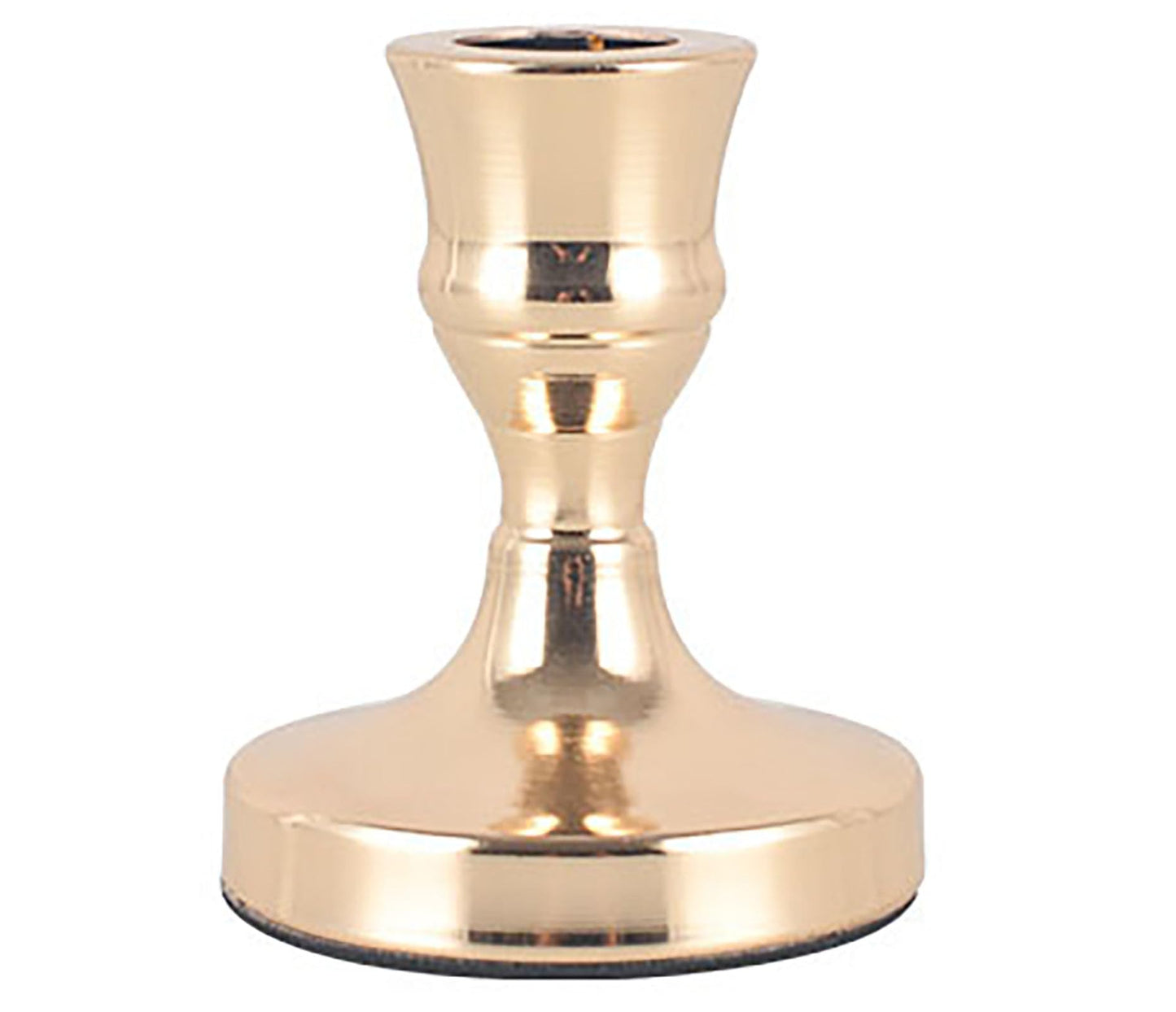 Gold Candle Holder with Stable Base, 3.3 Inch Alloy Holder for Taper Candles, Wedding, Dinning, Party Decoration (Gold)