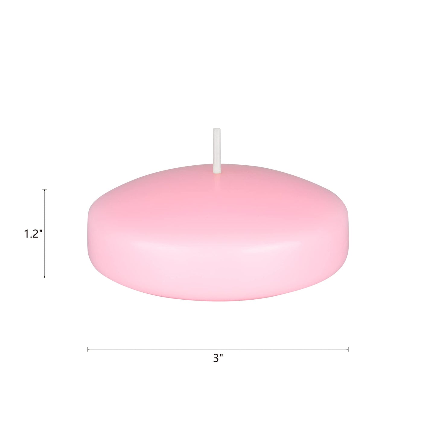 Mega Candles 4 pcs Unscented Pink Floating Candles, Hand Poured Wax Candle 3 Inch Diameter, Home Décor, Wedding Receptions, Centerpieces, Occasions, Events, Festivities, Meditations, Spas