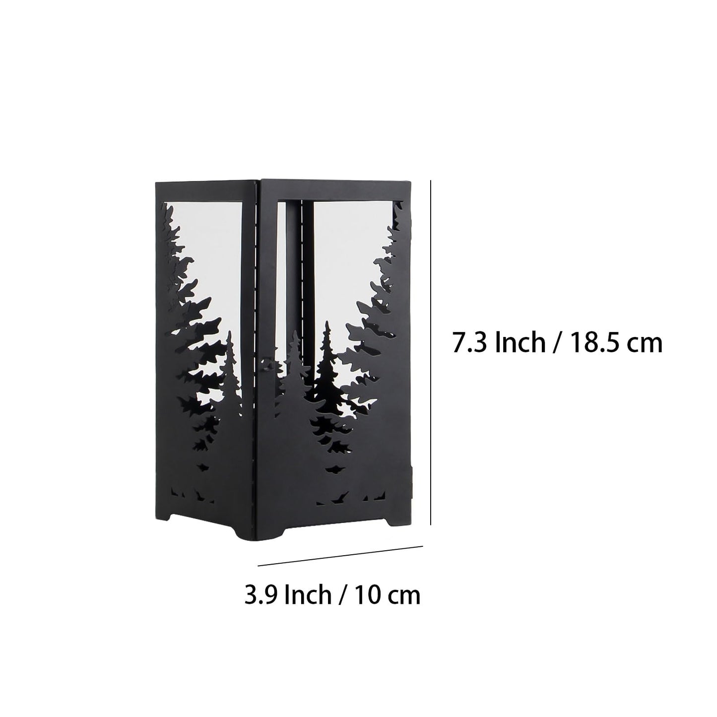 AIM & GGKK Wall Sconce Candle Holder - Set of 2 Black Forest Pine Tree Metal Rustic Candle Sconce for Wall Mount, Geometric Mountain Scene Wall Decor for Living Room, Bedroom