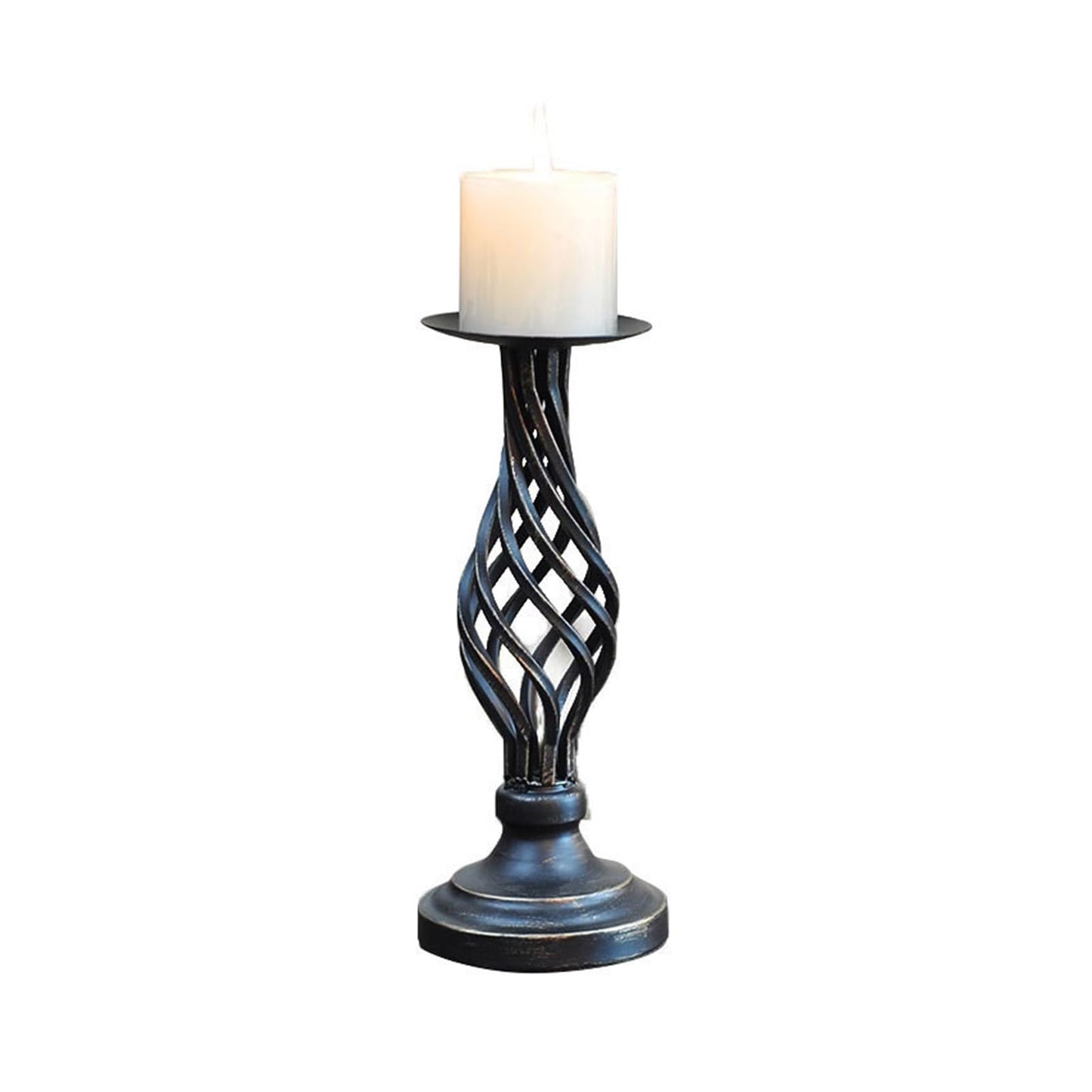 cfycfy987 Candelabra Creative Retro Hollow Candle Holders Valentine's Day Wedding Candlelight Dinner Props Decorative Candle Holders Candle Sticks Holder(L)
