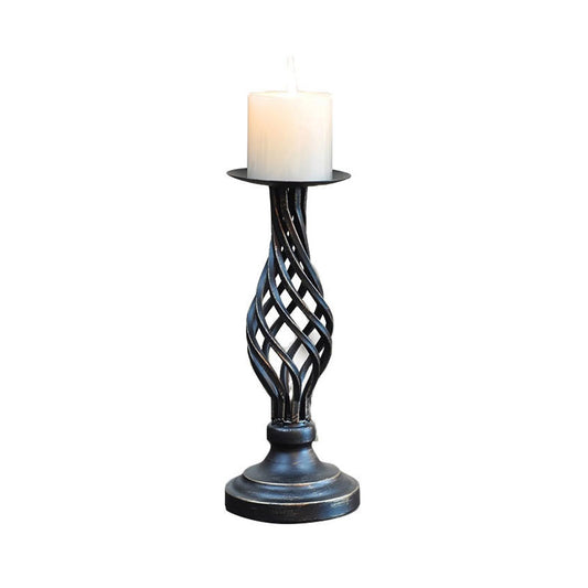 cfycfy987 Candelabra Creative Retro Hollow Candle Holders Valentine's Day Wedding Candlelight Dinner Props Decorative Candle Holders Candle Sticks Holder(L)