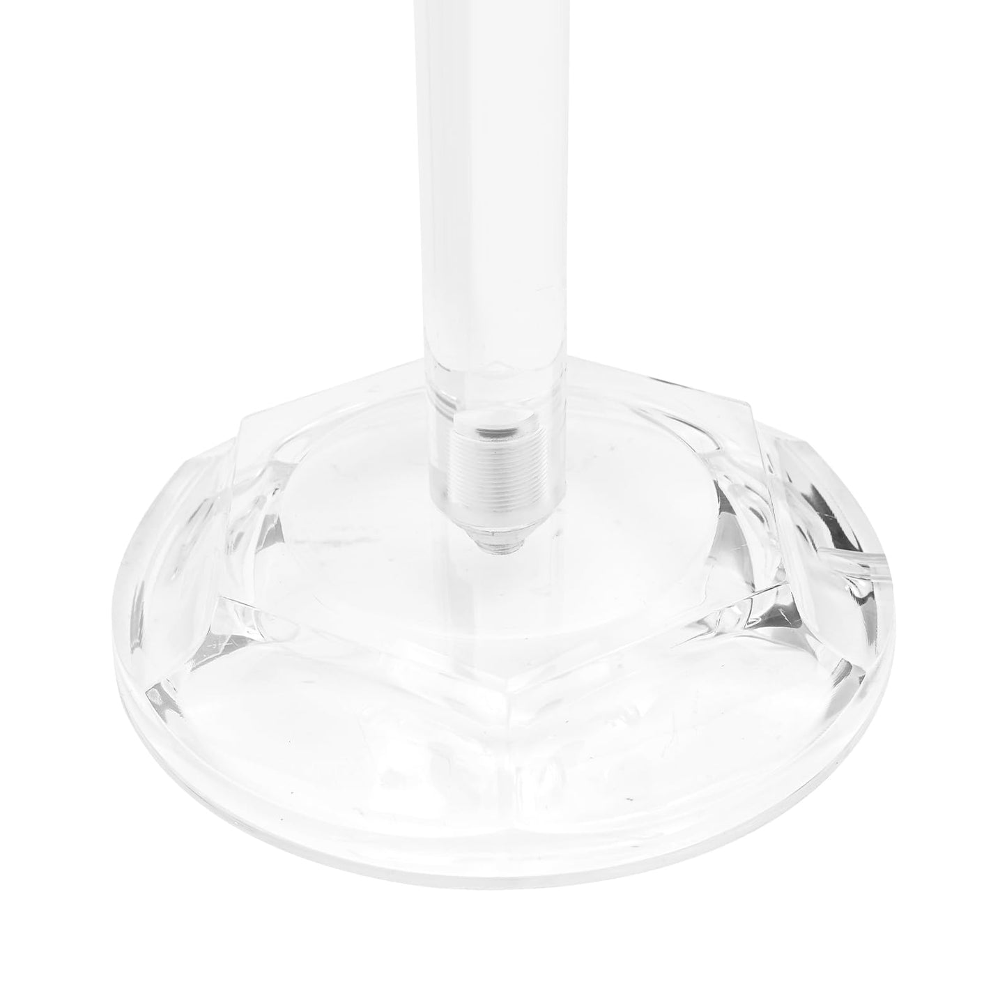 4 Pcs Acrylic Candelabra Centerpieces with Crystal Beaded, 5 Arm Clear Crystal Candlesticks Holder for Wedding, Candelabra Centerpiece Stands with Removable Lampshade for Party