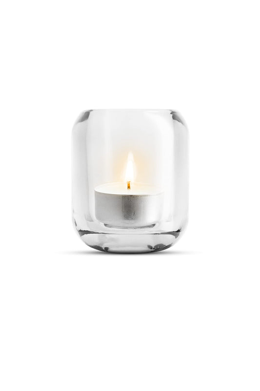 EVA SOLO Acorn Glass Candle Holder Clear Decorative Tea Light Holder Made of Coloured Glass Clear