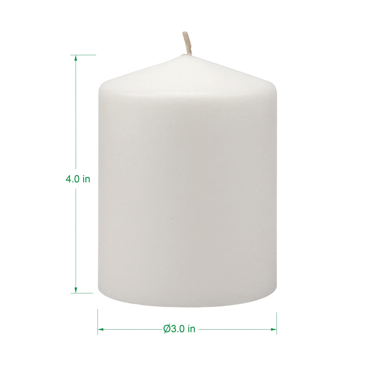 Stonebriar Unscented White Tall Pillar Candles, 35 Hour Burning Candle Pillars, Perfect for Decor, Weddings, Emergencies 3" X 4", 6 count
