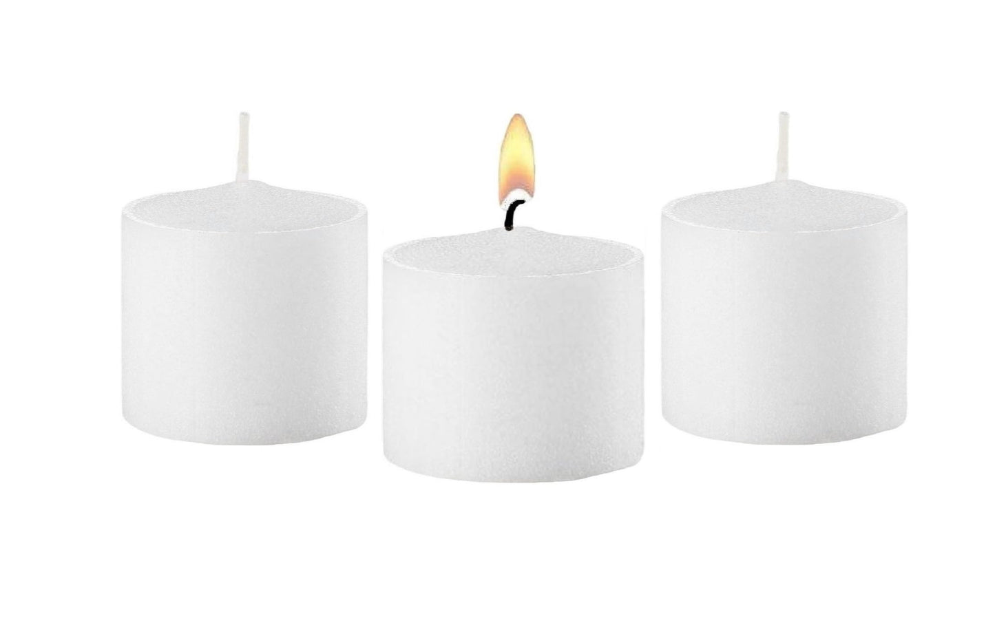 D'light Online Long 10 Hour Burn Time Unscented Votive Candles - Small Candles for Birthdays, Baby Shower, Home Decoration, Restaurants and Weddings (White, 10 Hour - Set of 12)