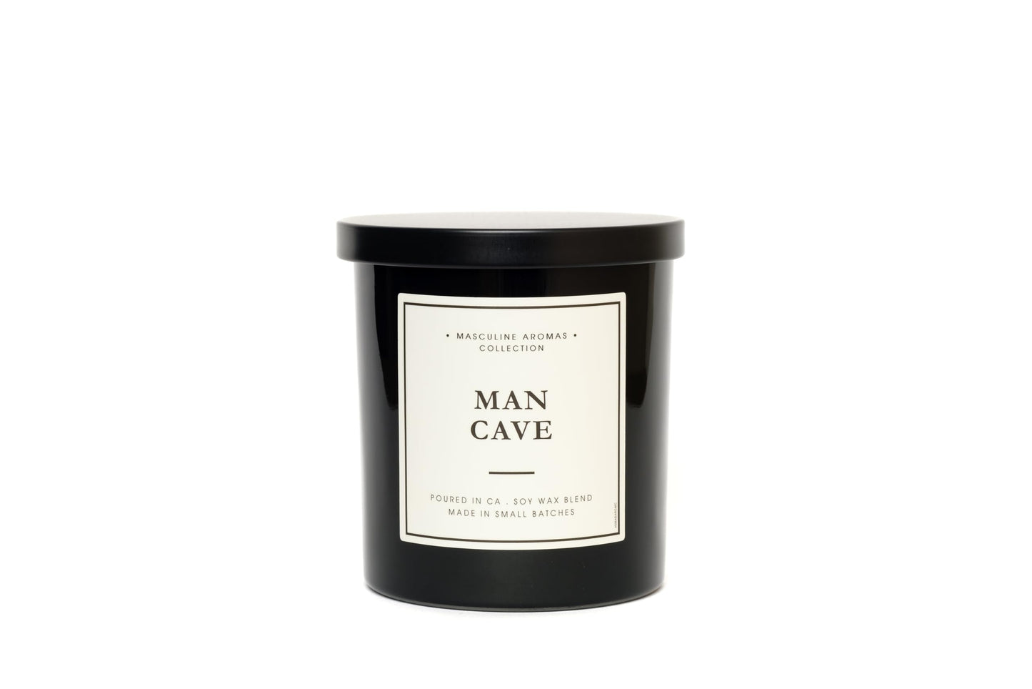 LEOBEN CO – Man Cave Scented Mens Candle – 9oz, Masculine Collection Design – 50 hr Burn Time – Poured in California Using Vegan Soy Wax and Essential Oils – Made in Small Batches